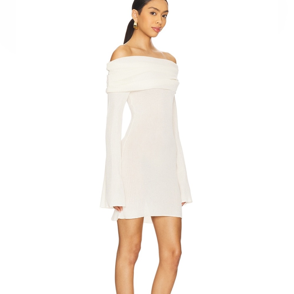 Galli Mini Dress in Eggshell
